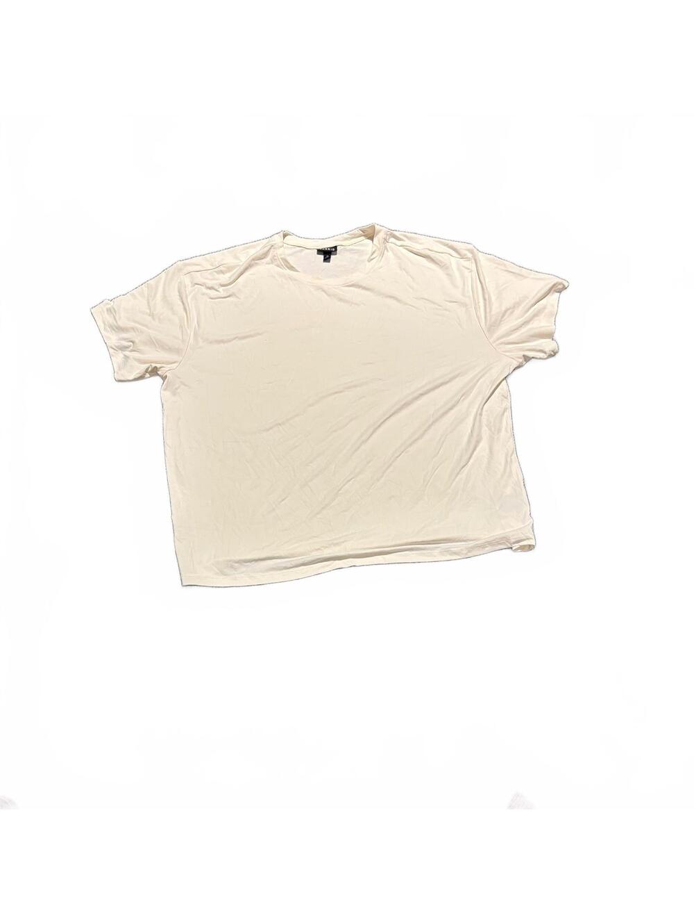 Torrid Cream Basic Short Sleeve T-Shirt Size 0